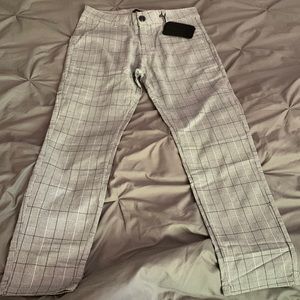 Black and white pants for man